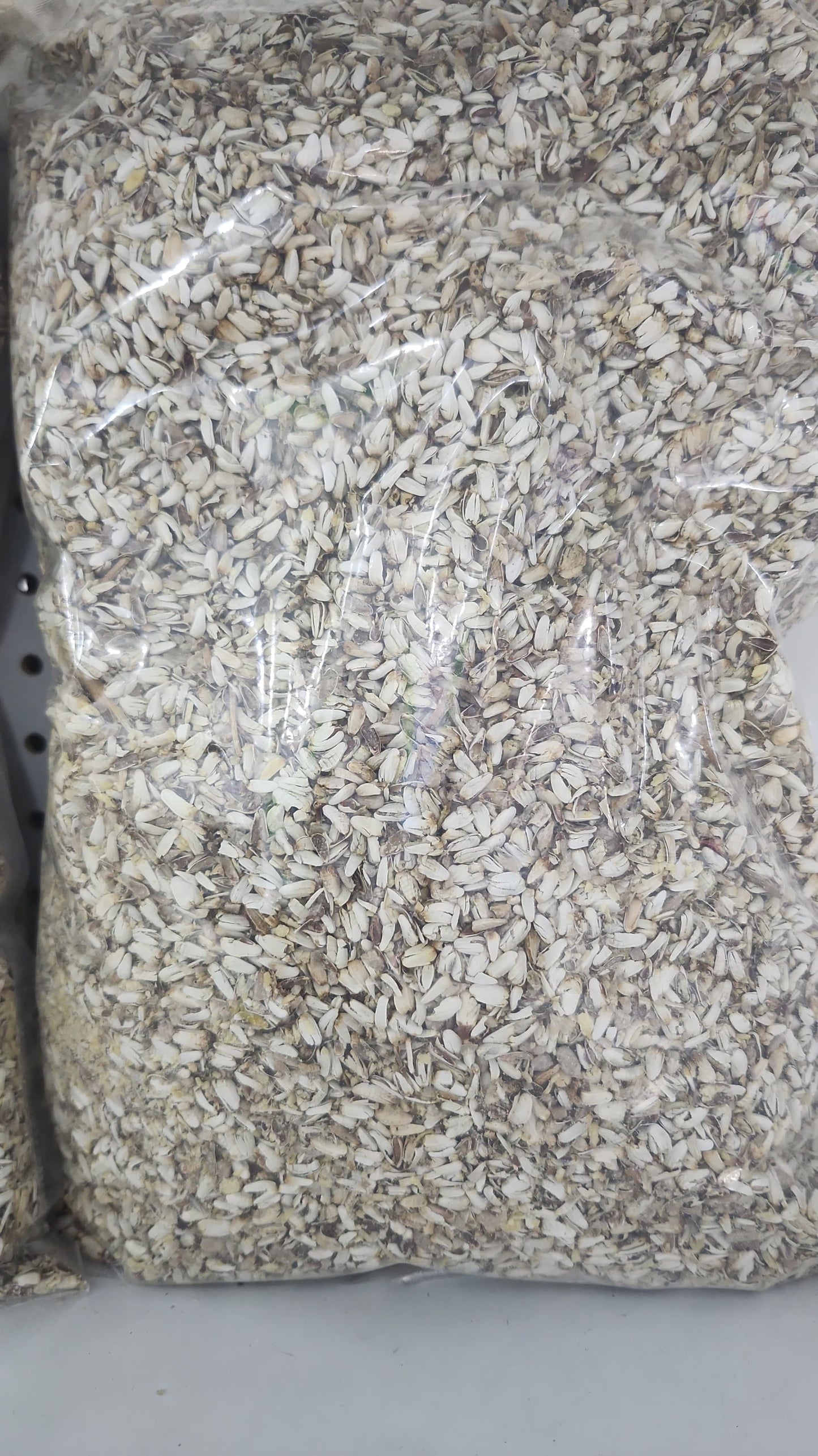 Crushed safflower seed
