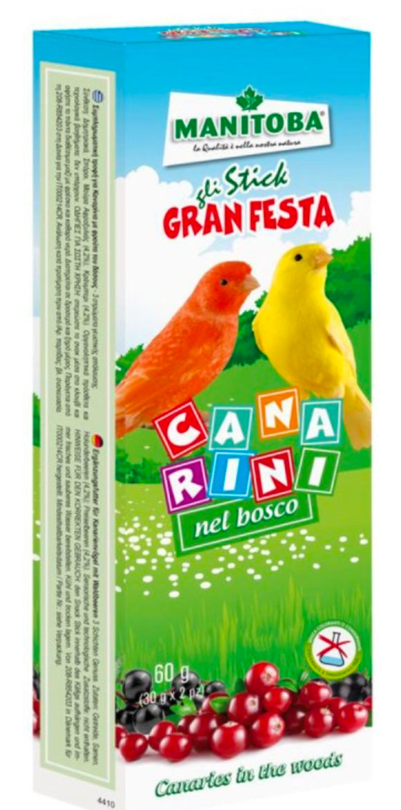 STICKS CANARINI NEL BOSCO MANITOBA - gr 60 (gr 30 x pz 2)